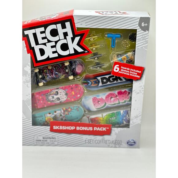 Tech Deck DGK SK8SHOP Bonus Pack Fingerboard Skateboards 6 Pack NEW/Sealed! - Picture 1 of 3